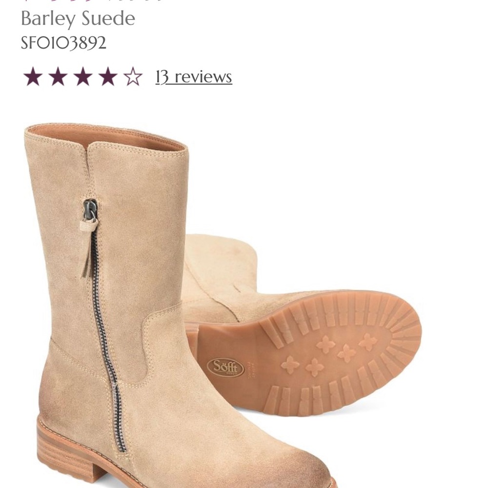 Sofft Women's Beige Suede Winter Boots
